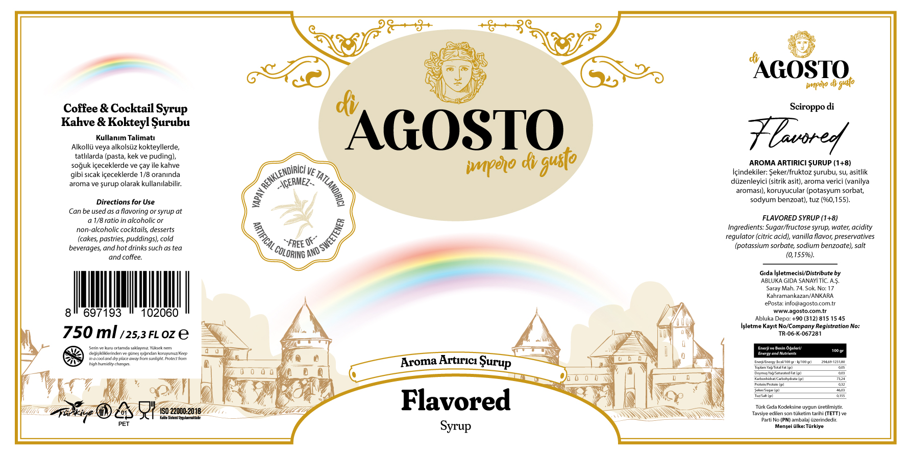 Aroma Artırıcı Şurup – 750 ml