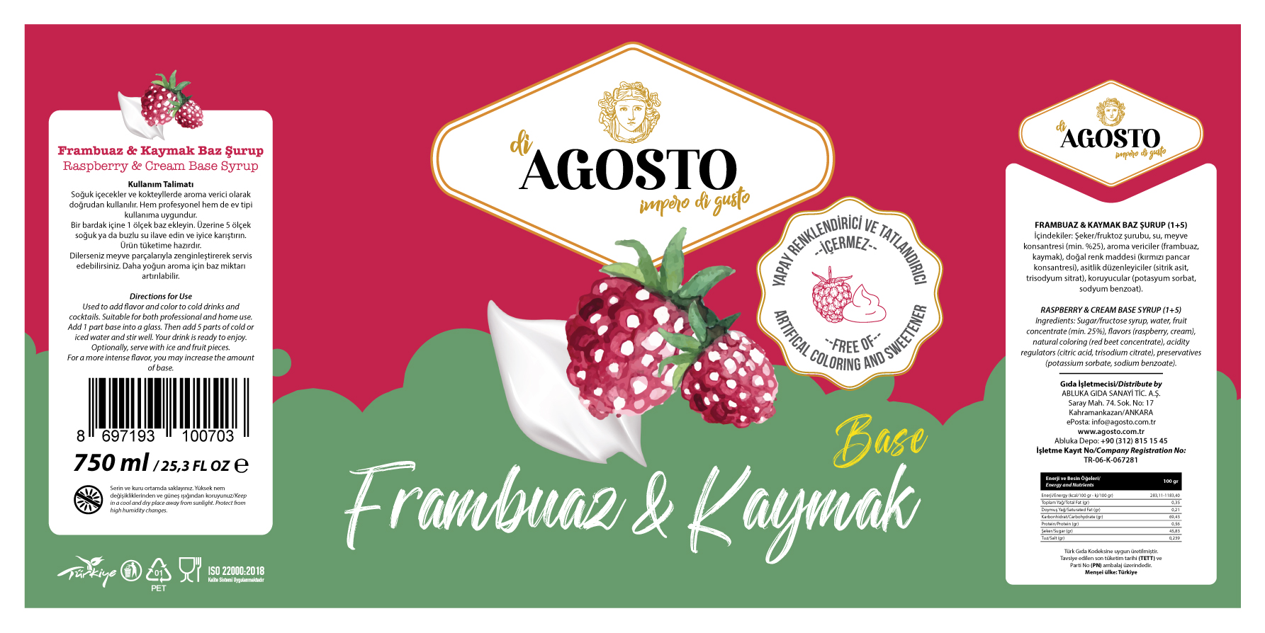 Frambuaz & Kaymak Baz – 750 ml