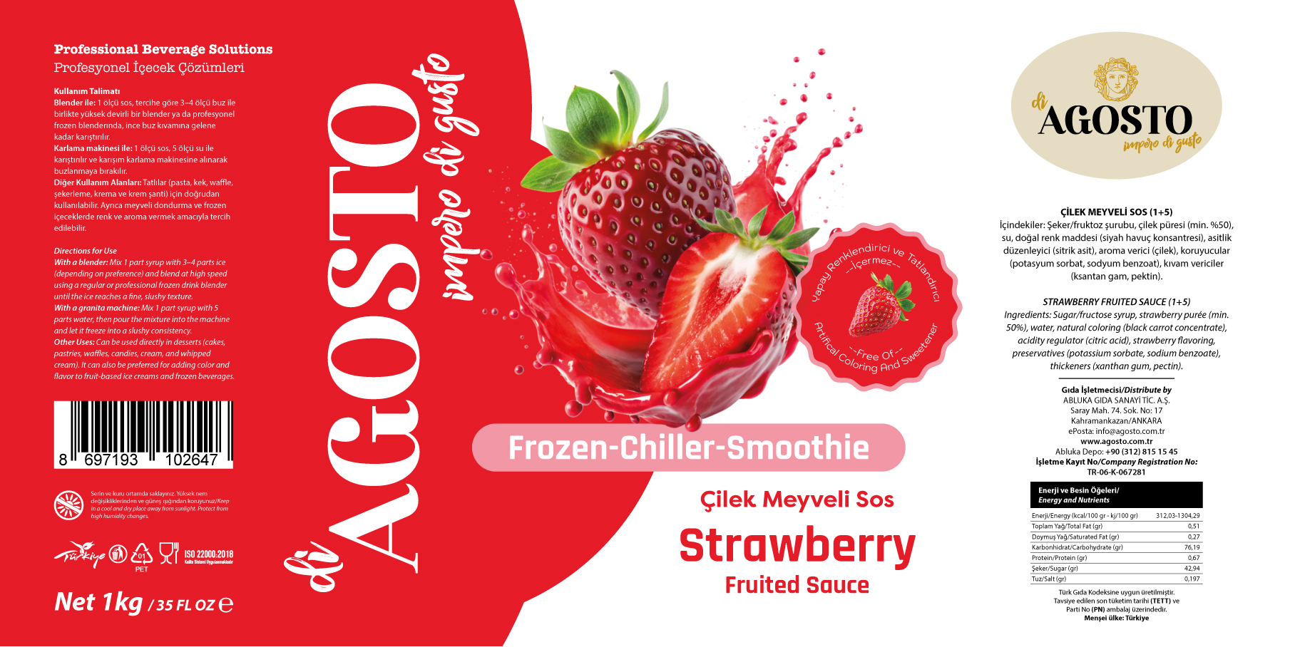 Çilek Püre – 1 kg