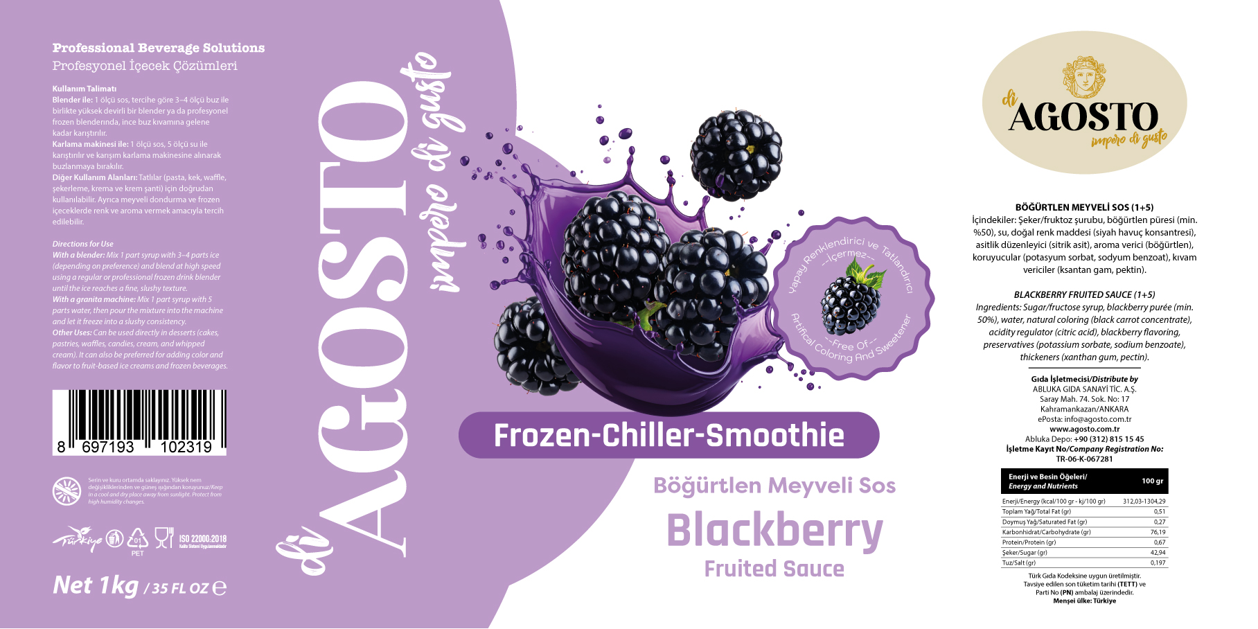 Böğürtlen Püre – 1 kg