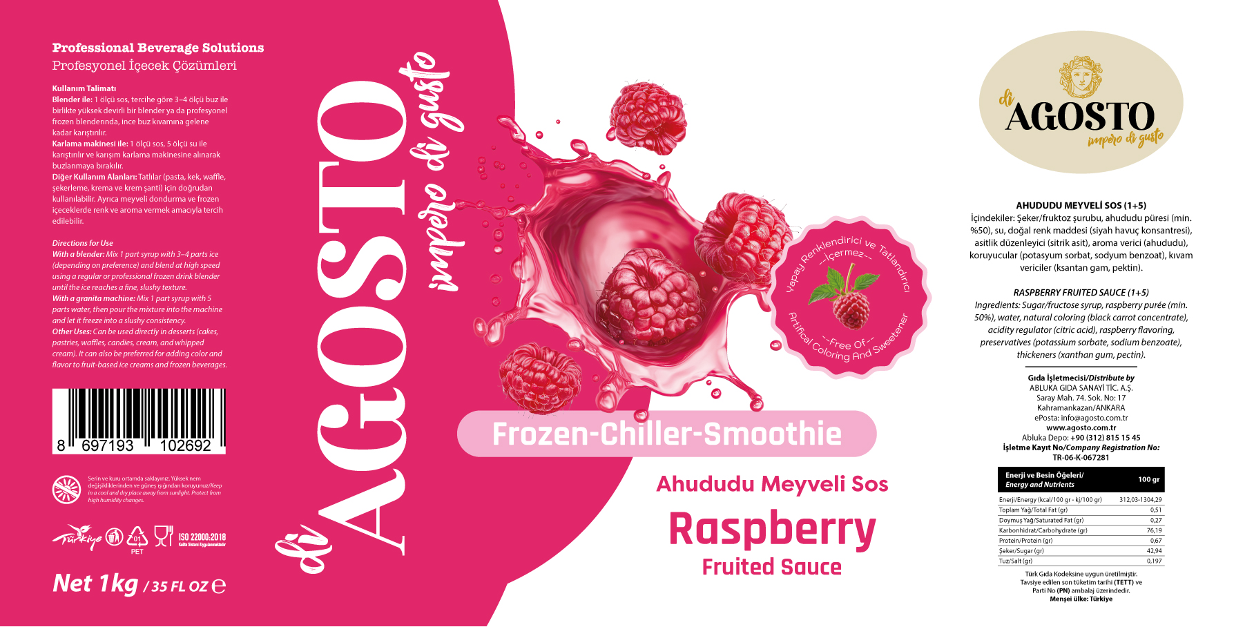 Ahududu Püre – 1 kg