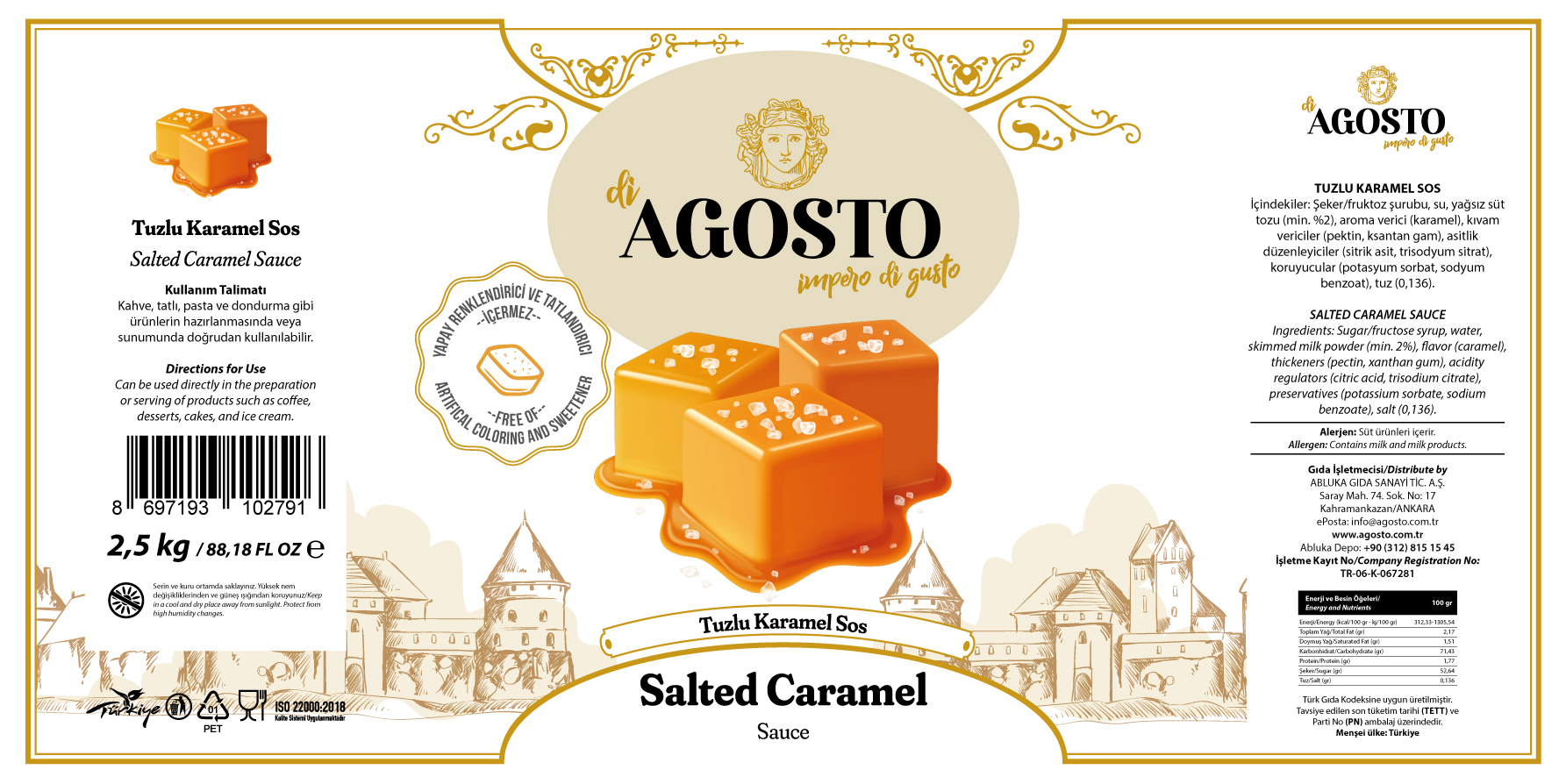 Tuzlu Karamel Bar Sos - 2.5 kg