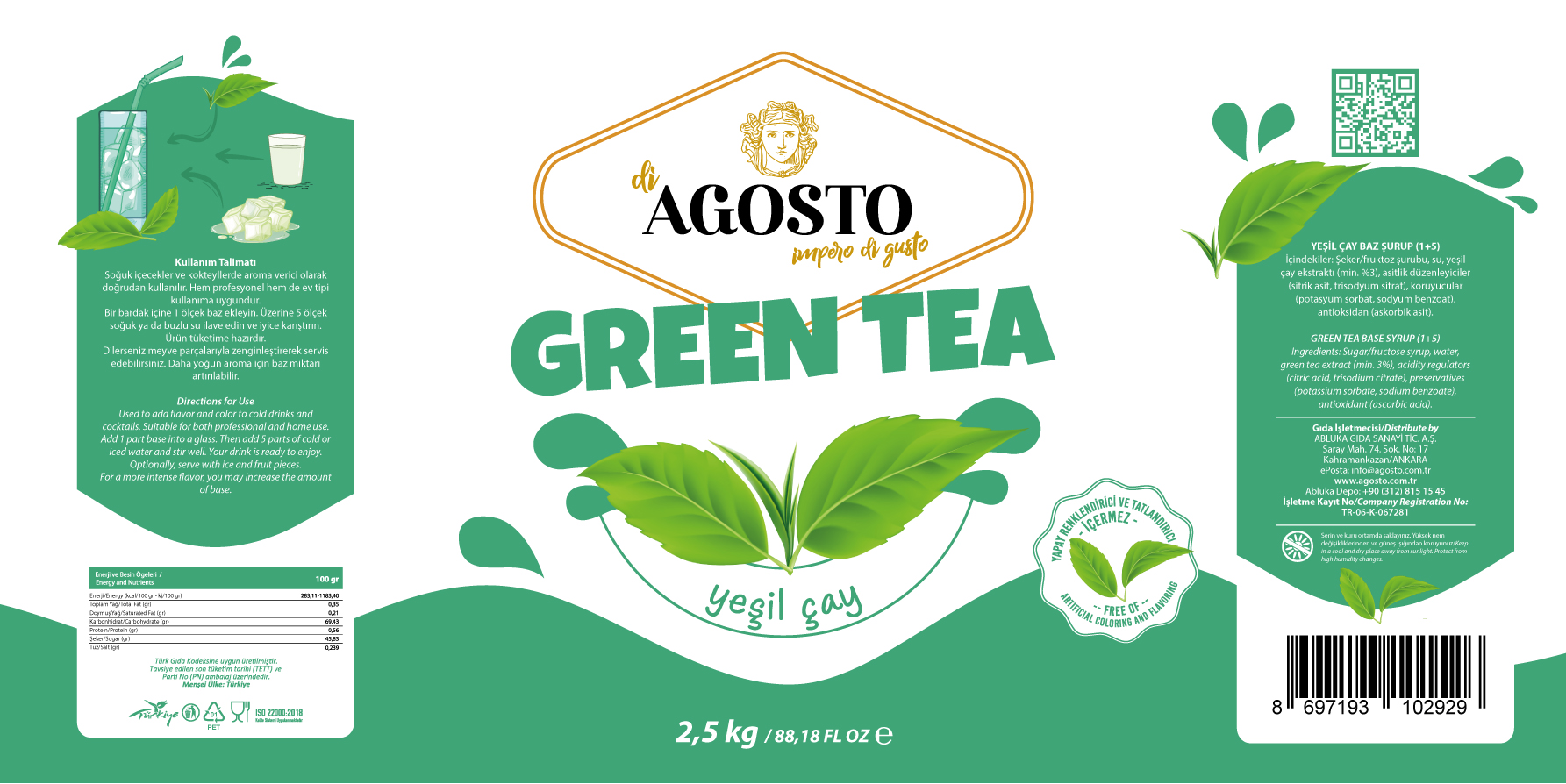 Yeşil Çay Baz - 2.5 kg