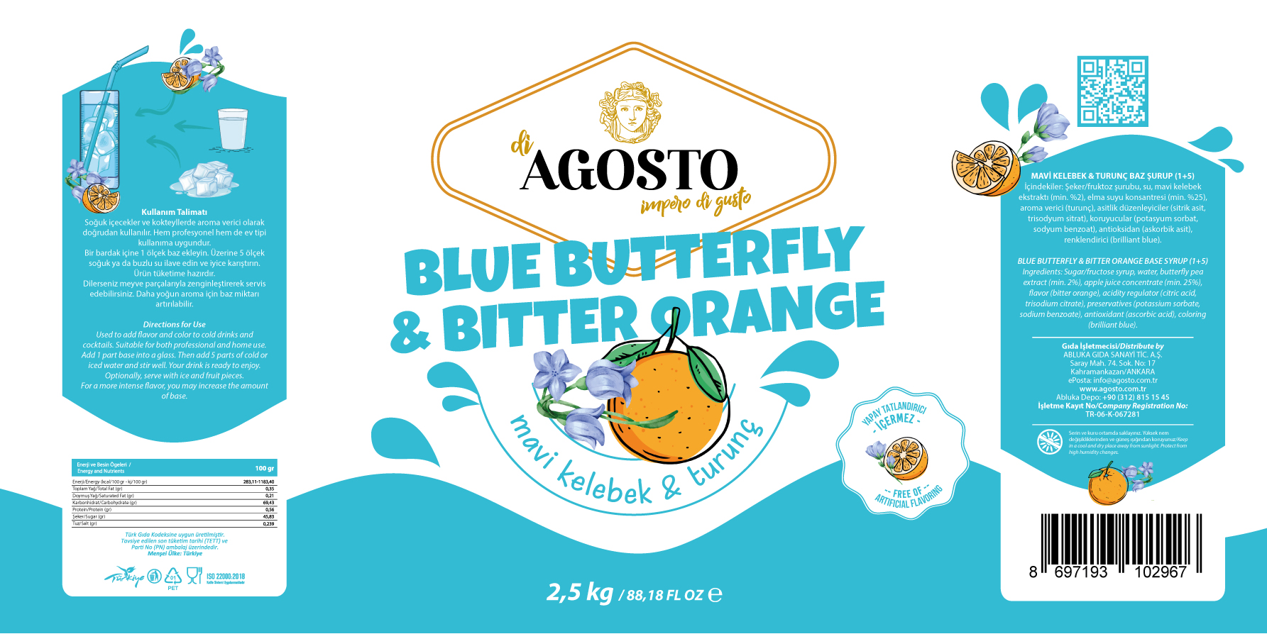 Mavi Kelebek & Turunç Baz - 2.5 kg