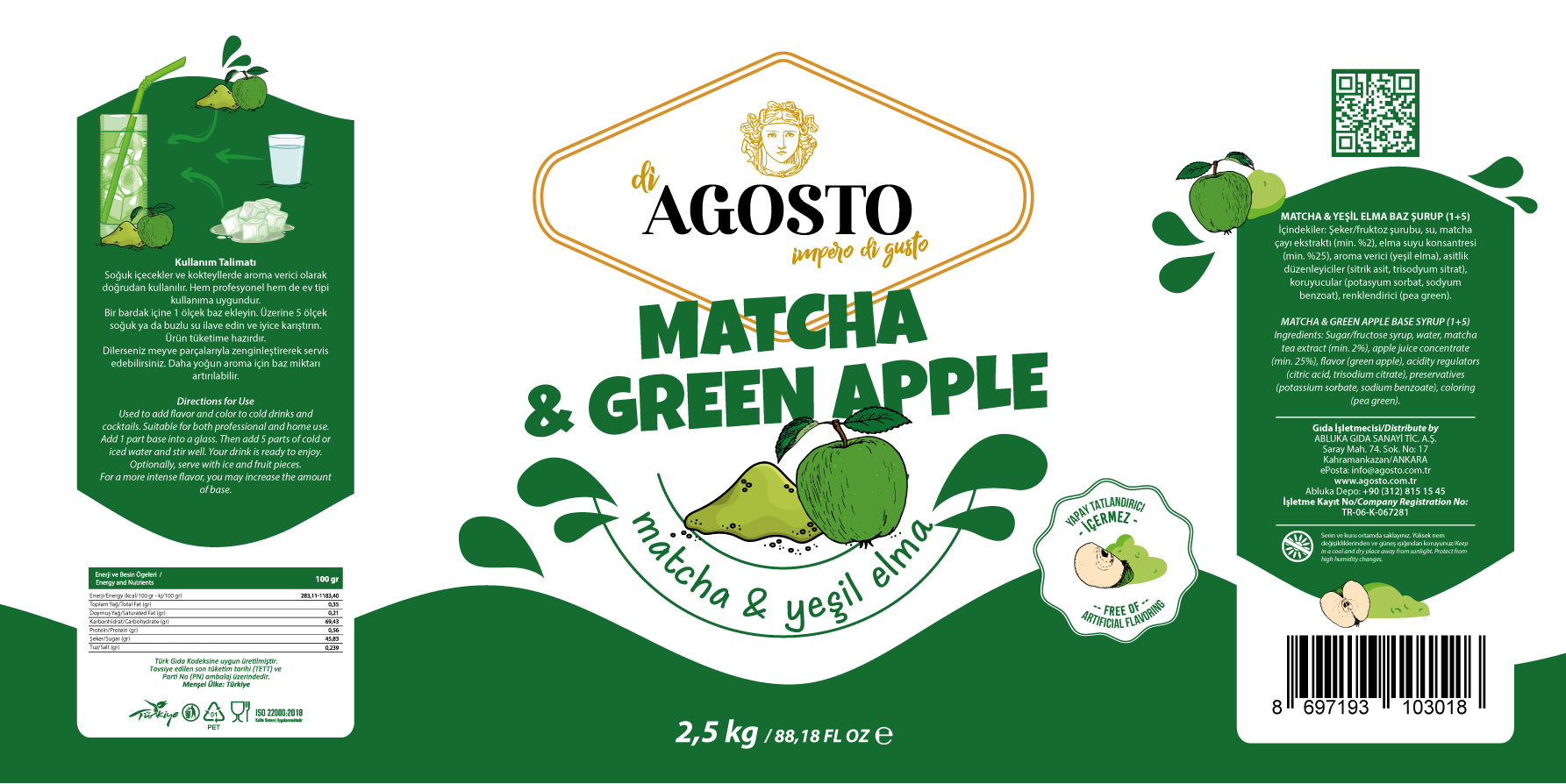 Matcha & Yeşil Elma Baz - 2.5 kg