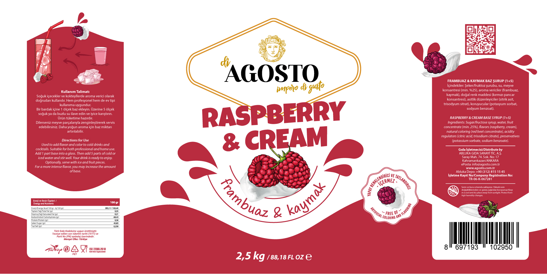 Frambuaz & Kaymak Baz - 2.5 kg