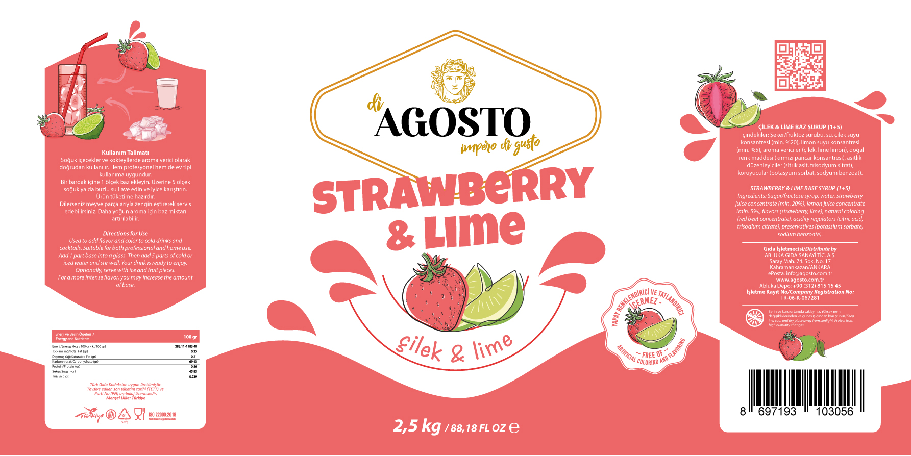 Çilek & Lime Baz - 2.5 kg